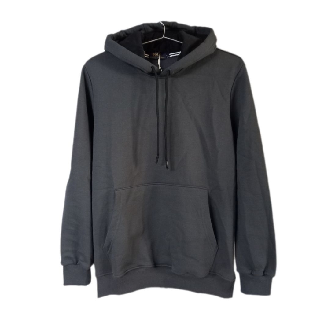 فروش اینترنتی هودی مردانه ساده بیسیک طوسی تیره