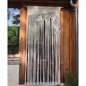 پرده جوانه مکرومه بافی طرح پیچک