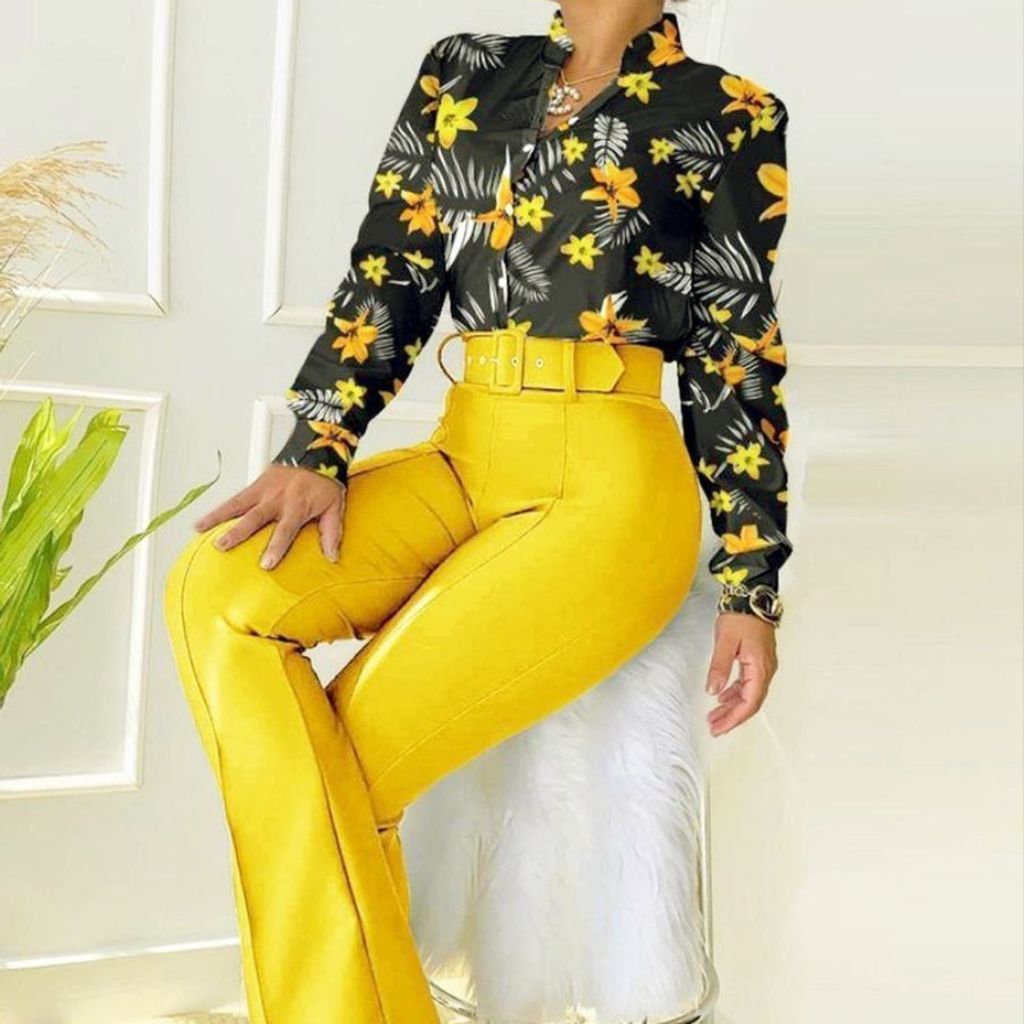 خرید آنلاین شومیز شلوار کمربند