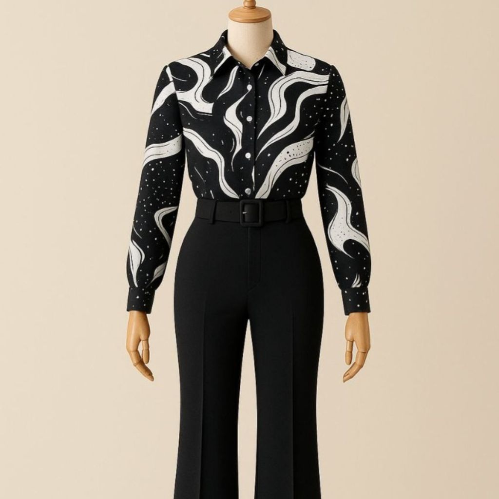 خرید آنلاین شومیز شلوار کمربند