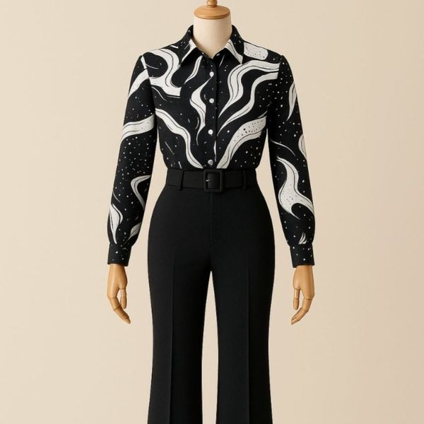 شومیز شلوار کمربند