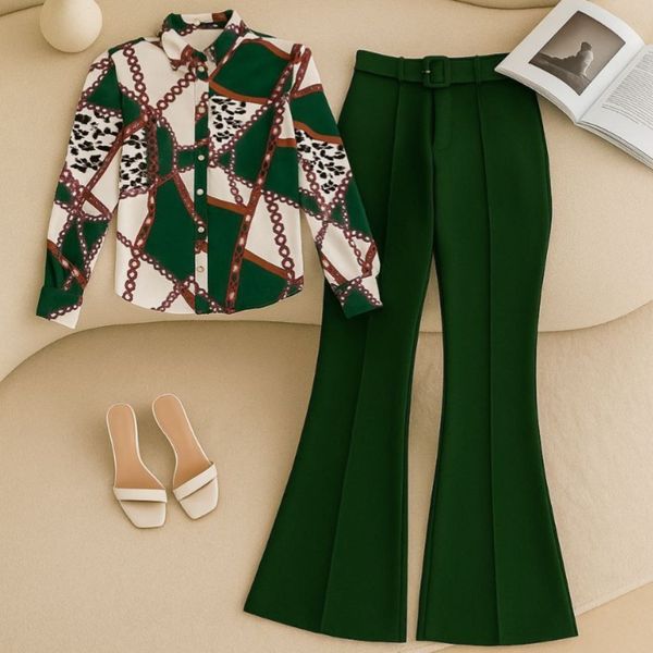 شومیز شلوار کمربند