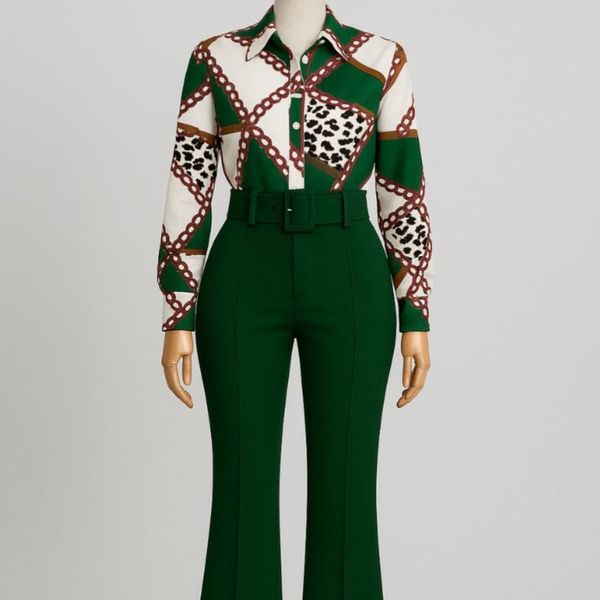 شومیز شلوار کمربند