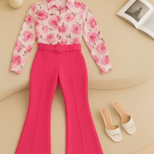 شومیز شلوار کمربند