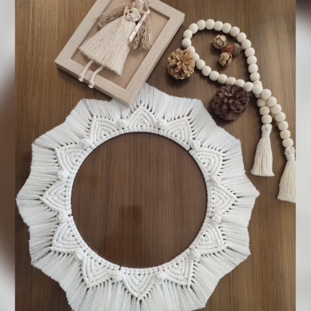 خرید آنلاین مجموعه سه عددی دکوراتیو مکرومه بافی