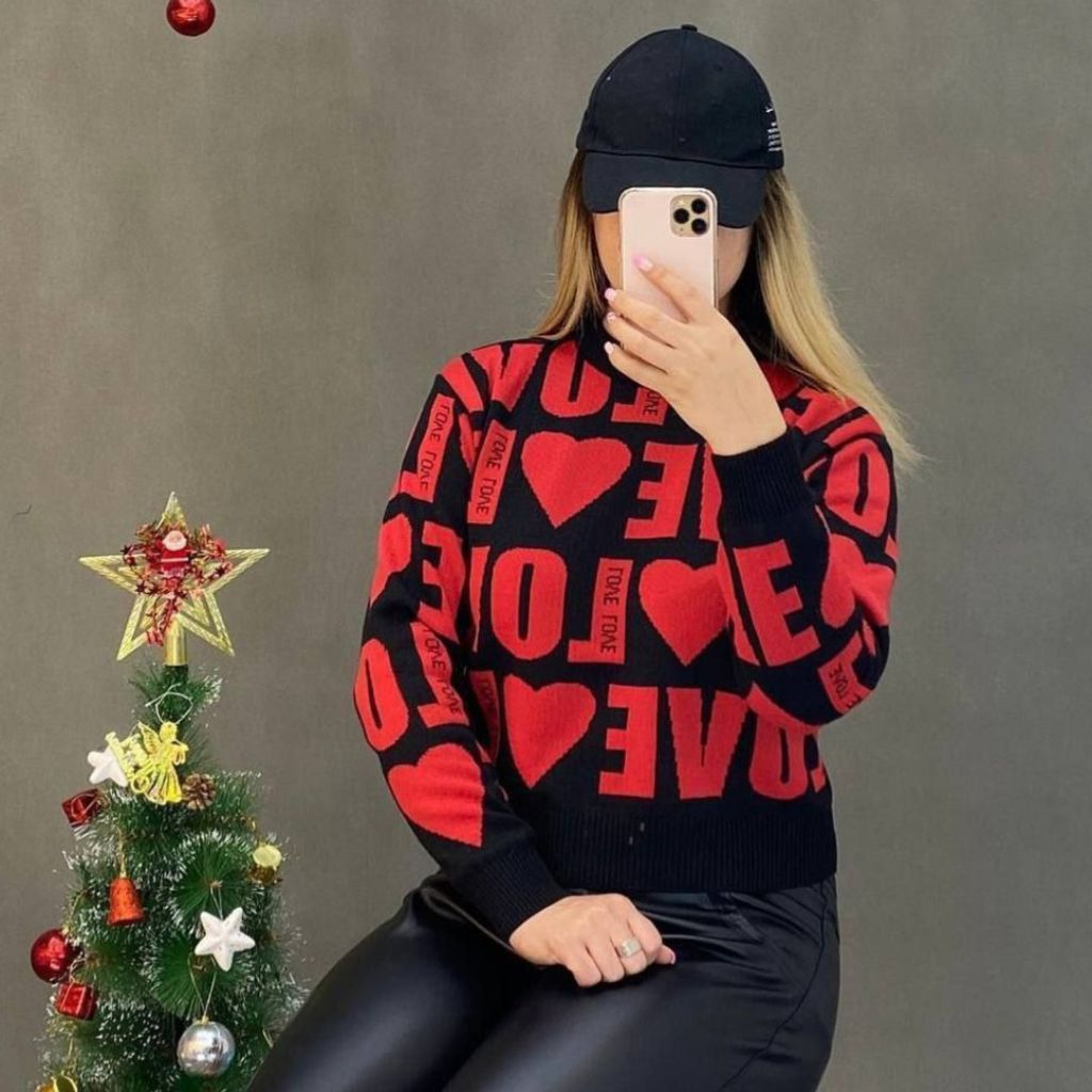 خرید آنلاین بافت زنانه طرح قلبی