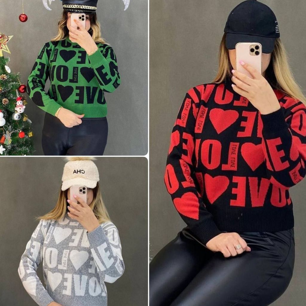 خرید آنلاین بافت زنانه طرح قلبی