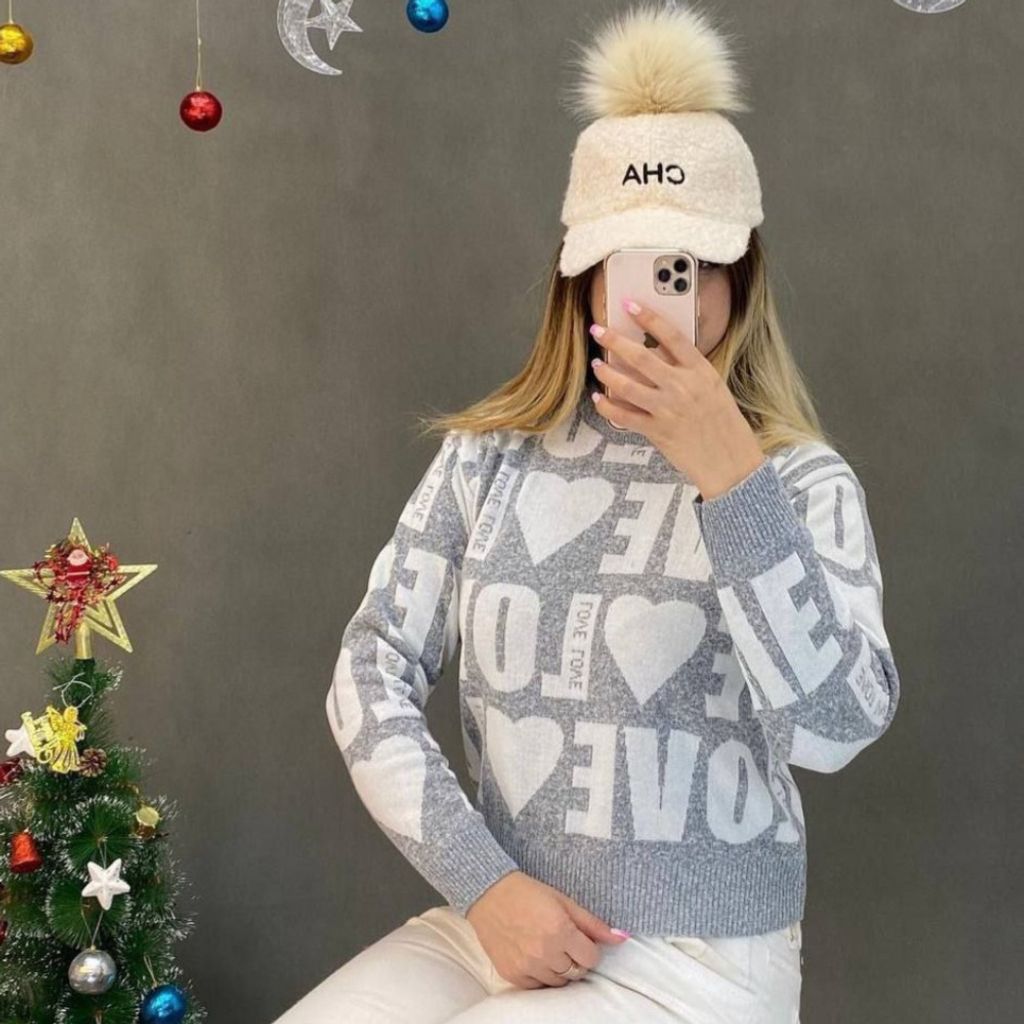 خرید آنلاین بافت زنانه طرح قلبی