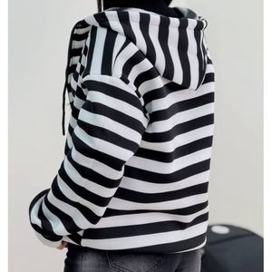 قیمت سویشرت زنانه و دخترانه طرح جلو زیپ راه راه