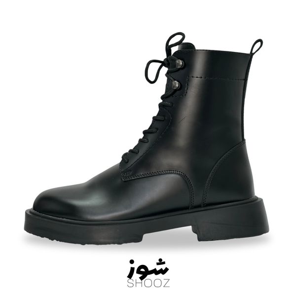 بوت ساق بلند مردانه زارا مشکی زیره زیلان