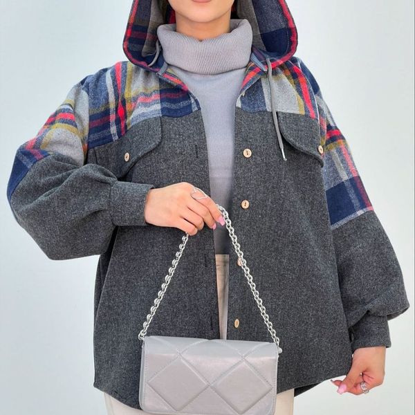 پالتو زنانه طرح ترکیبی