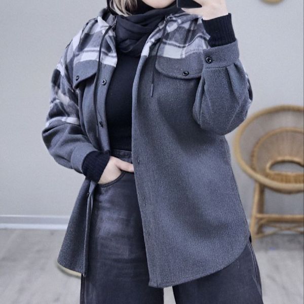 پالتو زنانه طرح ترکیبی