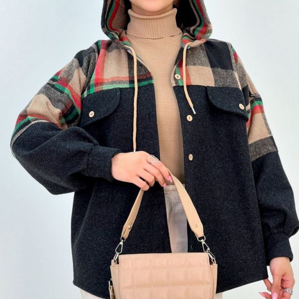 پالتو زنانه طرح ترکیبی