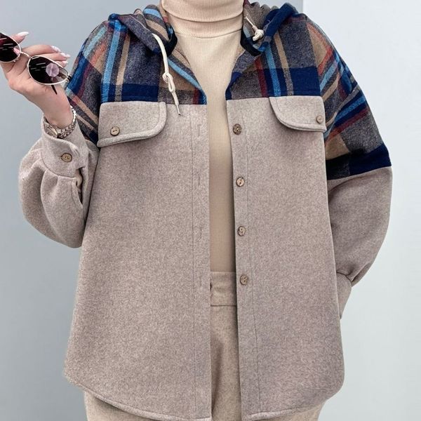 پالتو زنانه طرح ترکیبی