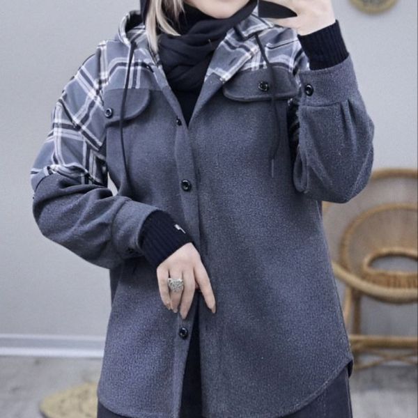 پالتو زنانه طرح ترکیبی