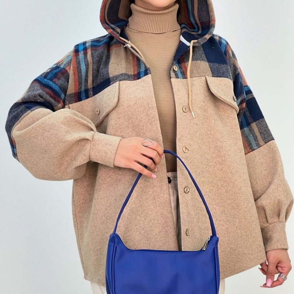 خرید اینترنتی پالتو زنانه طرح ترکیبی