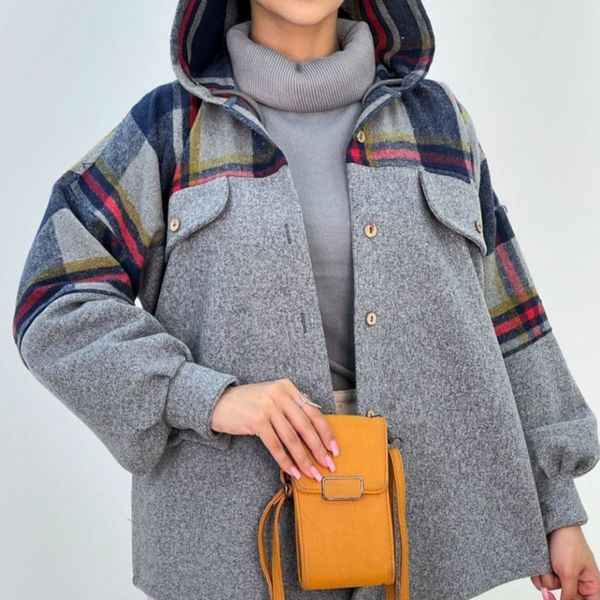 پالتو زنانه طرح ترکیبی