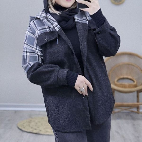 پالتو زنانه طرح ترکیبی