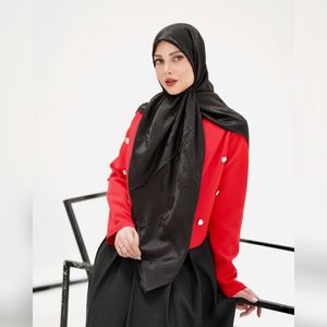 خرید آنلاین روسری ژاکارد ابریشم مشکی