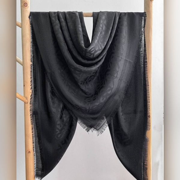 روسری ژاکارد ابریشم مشکی