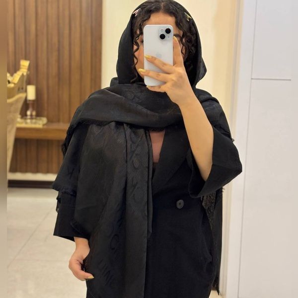 روسری ژاکارد ابریشم مشکی