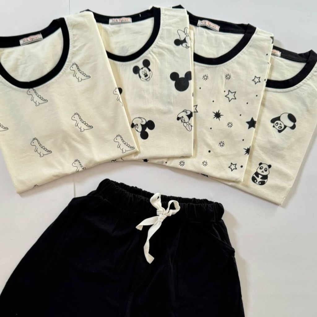 مشخصات تیشرت و شورتک نخ پنبه خالص