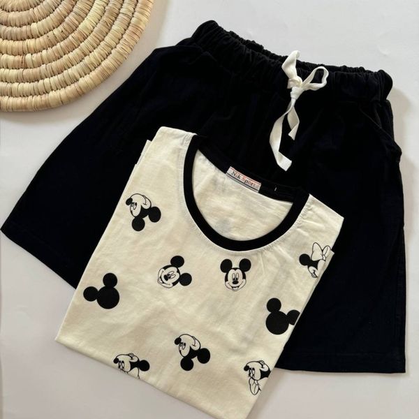 تیشرت و شورتک نخ پنبه خالص