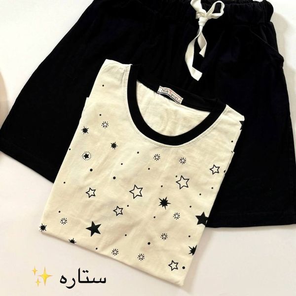 تیشرت و شورتک نخ پنبه خالص