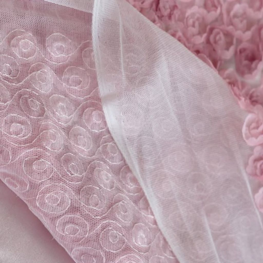 خرید آنلاین پارچه تور گل برجسته