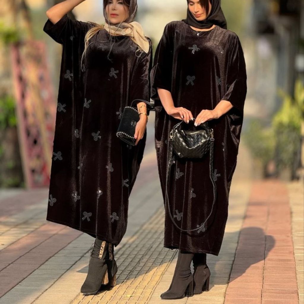 خرید آنلاین کفتان عبایی مخمل