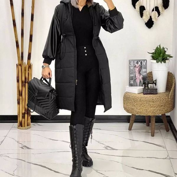 کاپشن آستین چرم نیکا