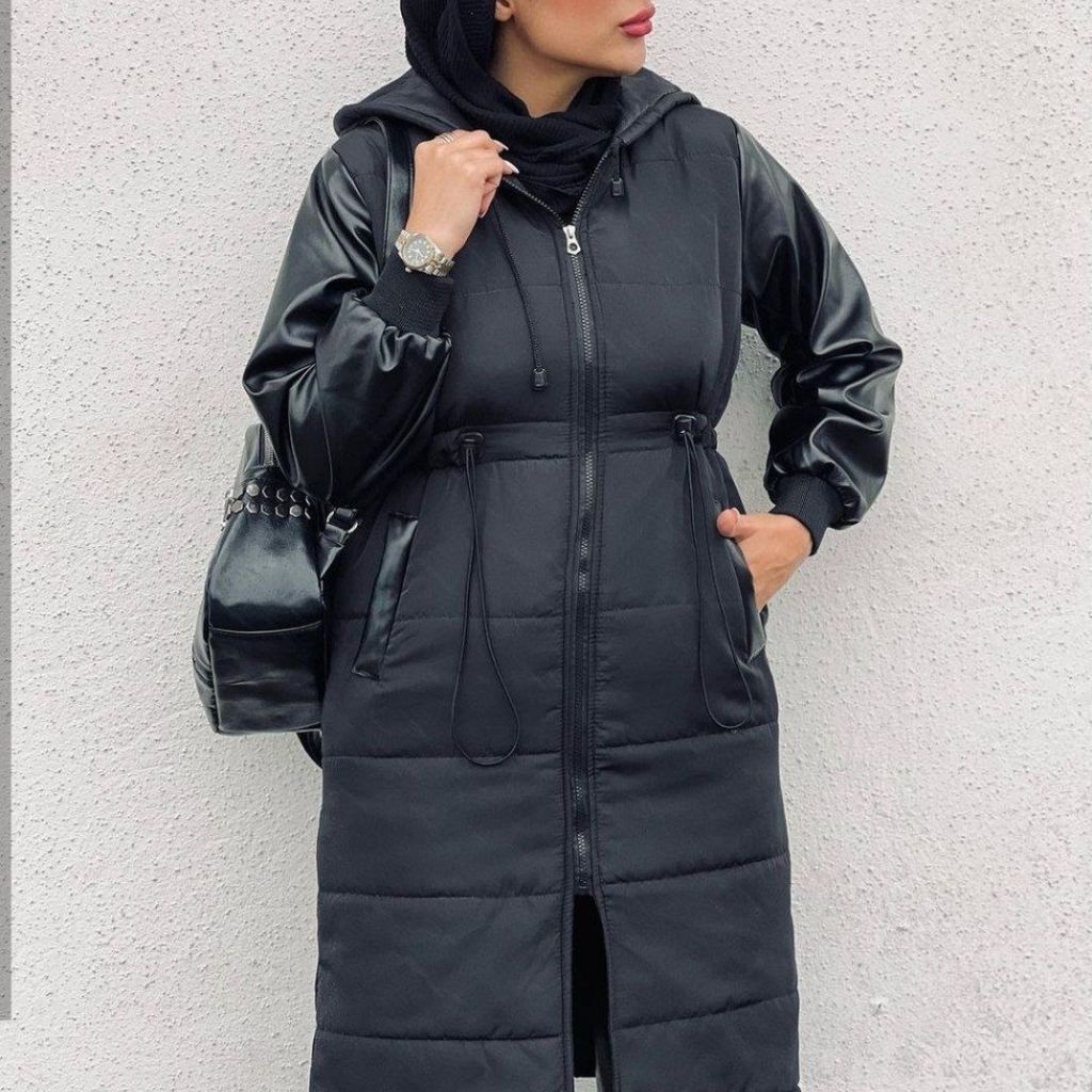 قیمت کاپشن آستین چرم نیکا