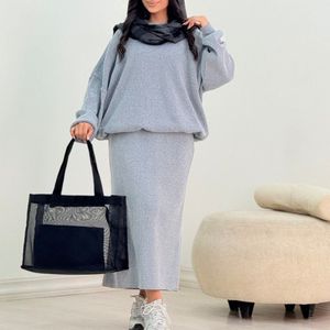 خرید انلاین ست بلوز و سارافون بافت اکرولیک