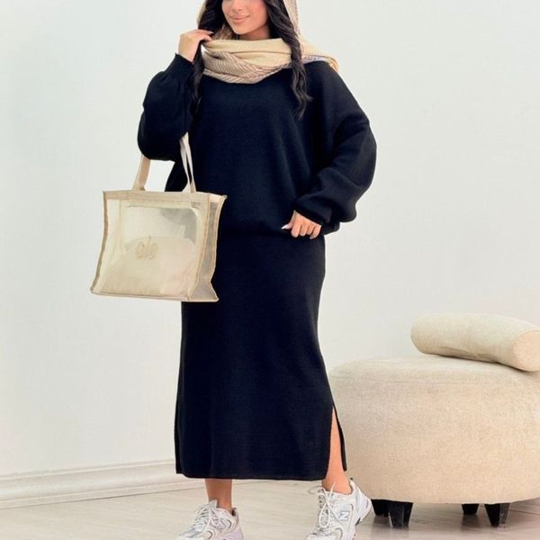 ست بلوز و سارافون بافت اکرولیک