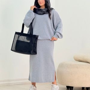 ست بلوز و سارافون بافت اکرولیک