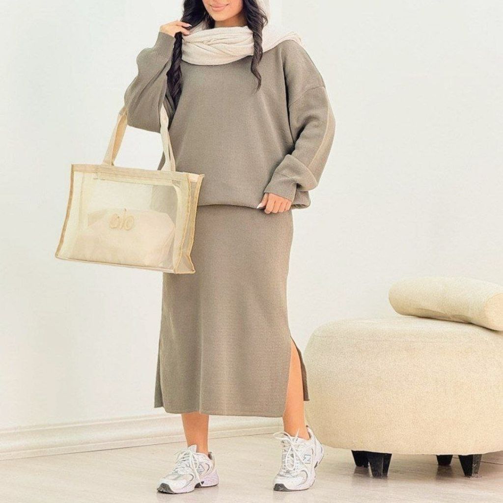 خرید اینترنتی ست بلوز و سارافون بافت اکرولیک