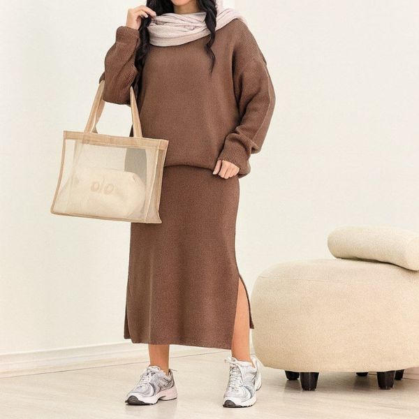 ست بلوز و سارافون بافت اکرولیک