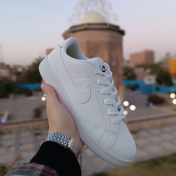 کتونی ونس مردانه نایک تمام سفید کیفیت بالا(زیره لاستیک)