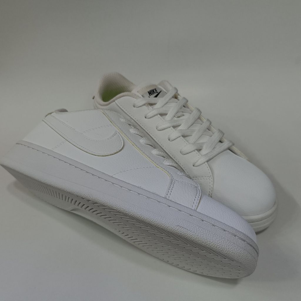 خرید آنلاین کتونی ونس مردانه نایک تمام سفید کیفیت بالا(زیره لاستیک)