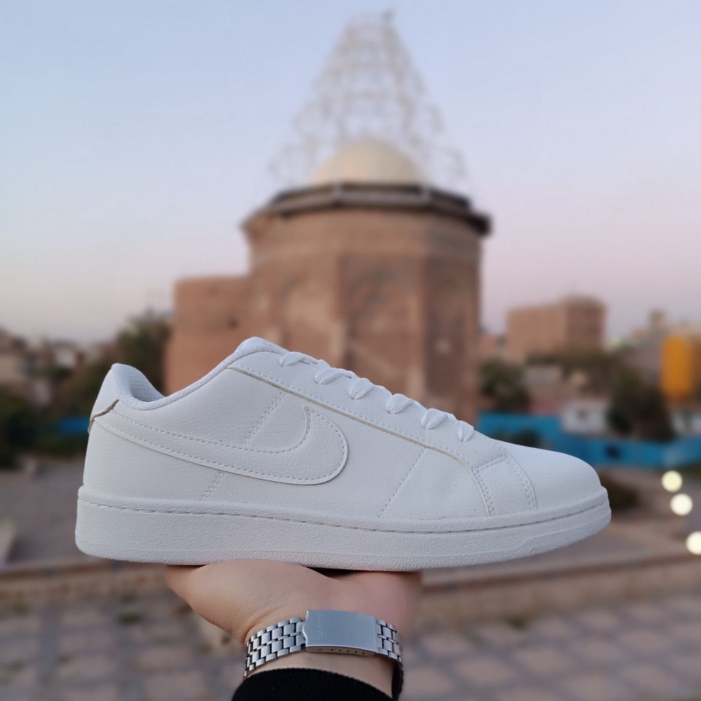 خرید اینترنتی کتونی ونس مردانه نایک تمام سفید کیفیت بالا(زیره لاستیک)