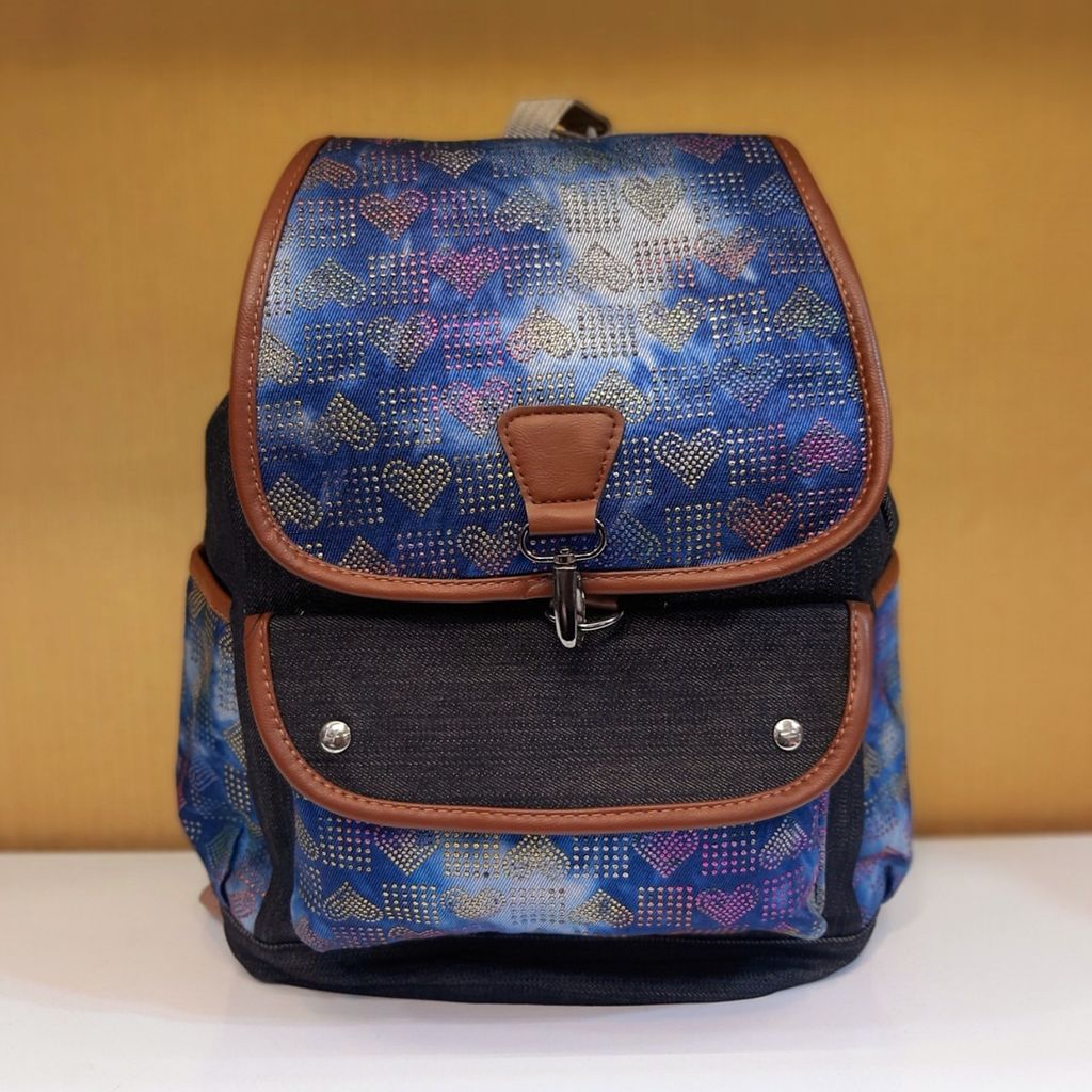 خرید اینترنتی کوله پشتی جین طرح قلب