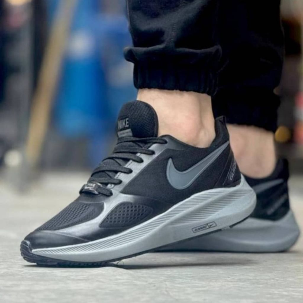 فروش اینترنتی کفش نایک گاید مردانه سری رانر رنگ مشکی طوسی