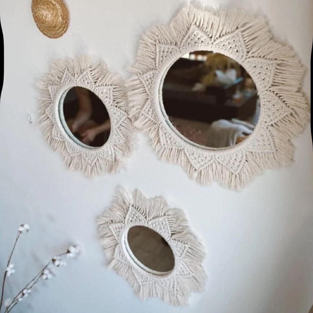 مشخصات ست سه عددی اینه مکرومه مدل گره نخ