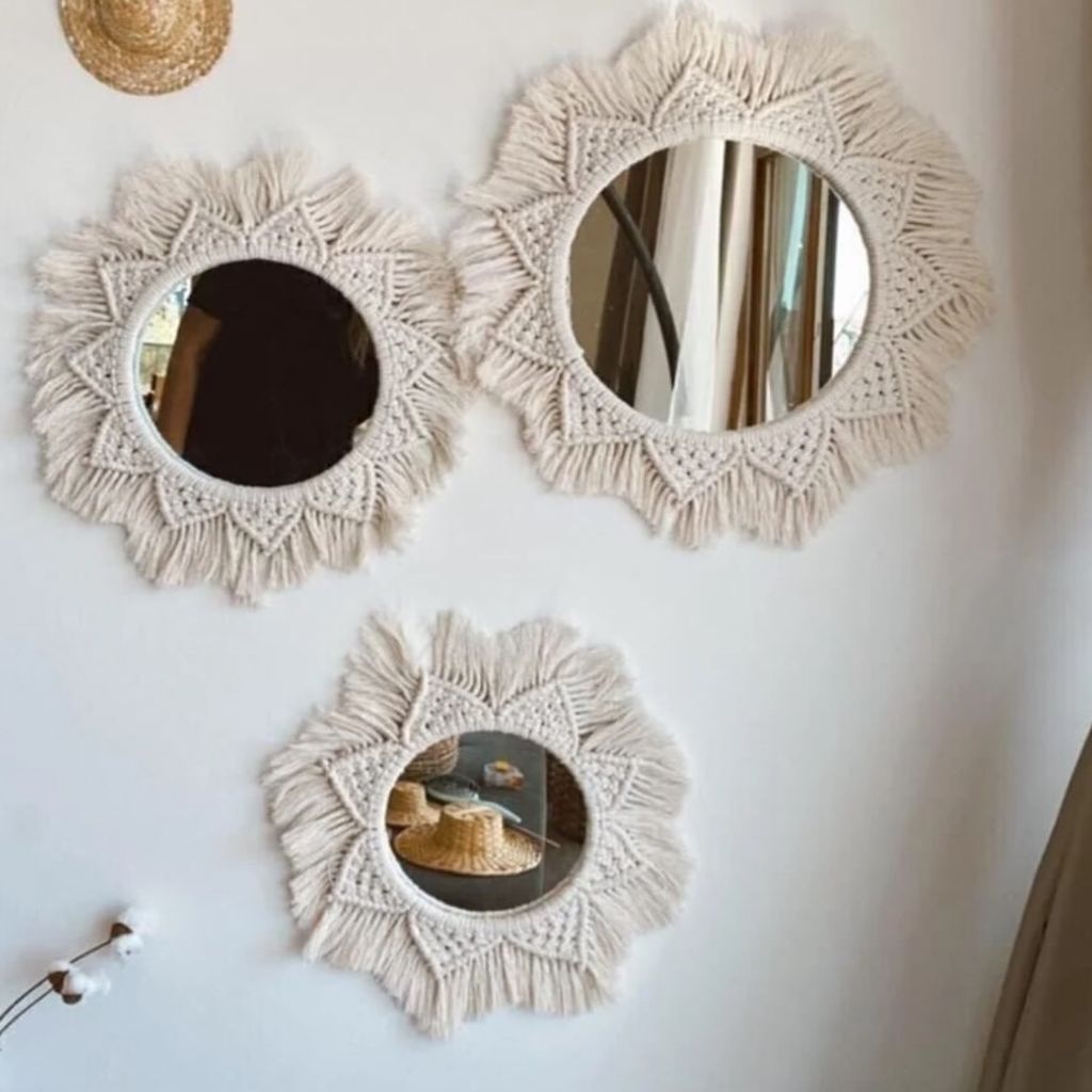 قیمت ست سه عددی اینه مکرومه مدل گره نخ