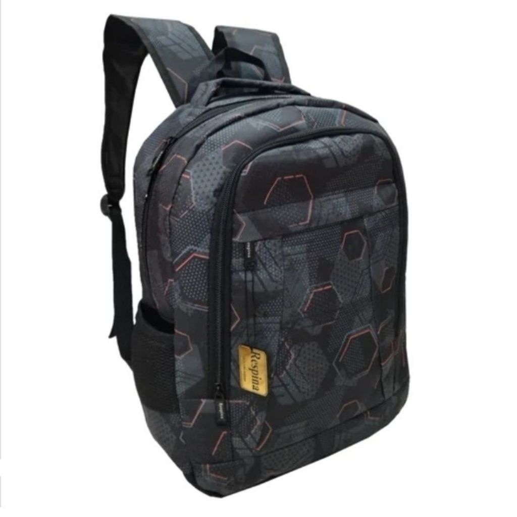 خرید اینترنتی کوله پشتی مدرسه طرح شش ضلعی همراه جامدادی برند Respina