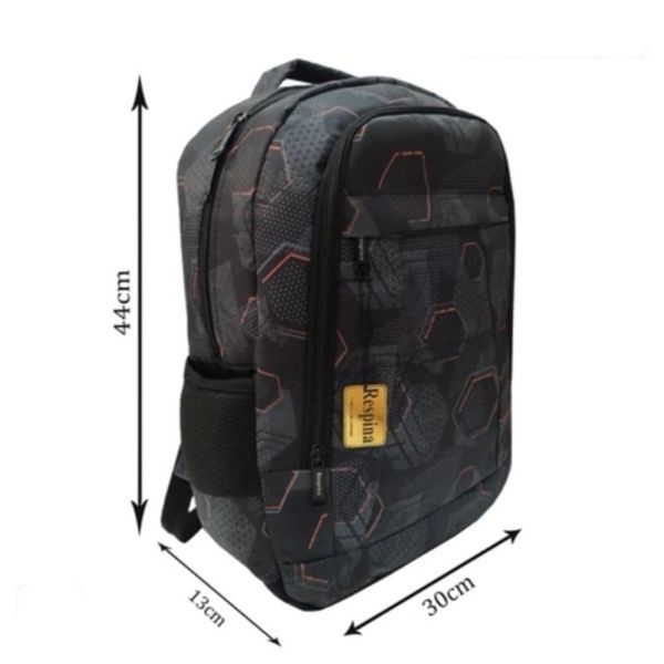 کوله پشتی مدرسه طرح شش ضلعی به همراه جامدادی (برند Respina)