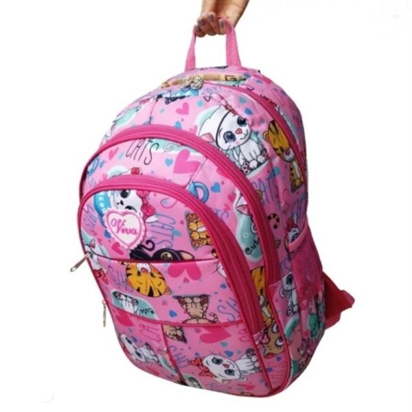 کوله پشتی دخترانه مدرسه طرح کیوت کت