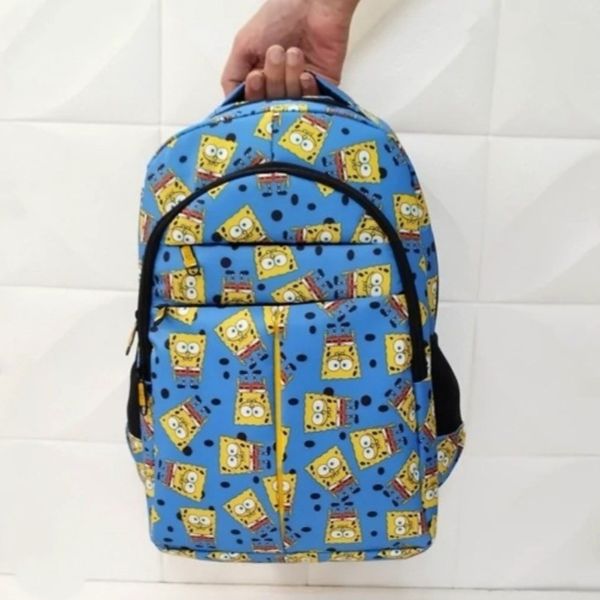 کوله پشتی اسپرت مدرسه طرح جذاب باب اسفنجی
