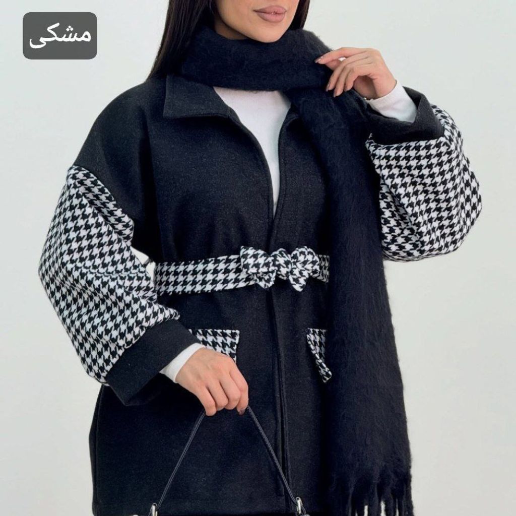 خرید اینترنتی پالتو  زنانه طرح ترکیبی جنیفر