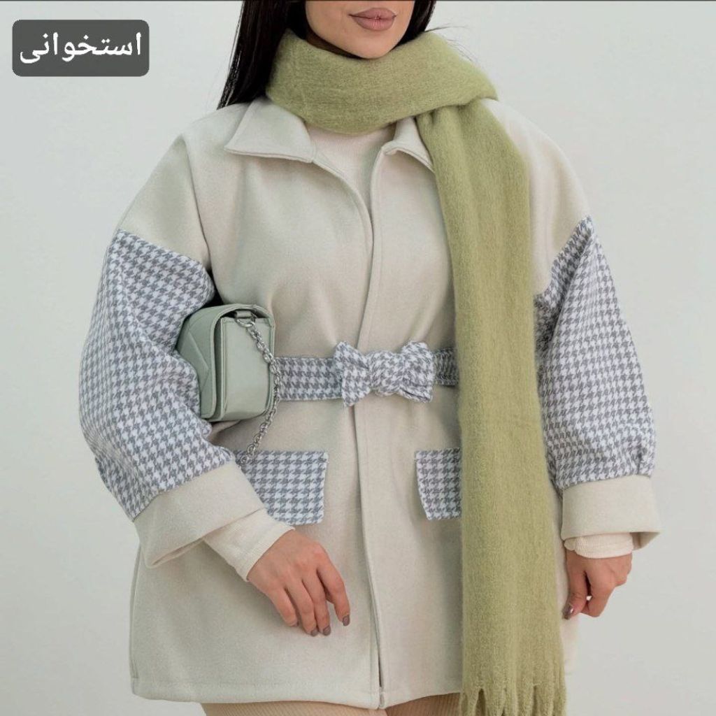 خرید آنلاین پالتو  زنانه طرح ترکیبی جنیفر